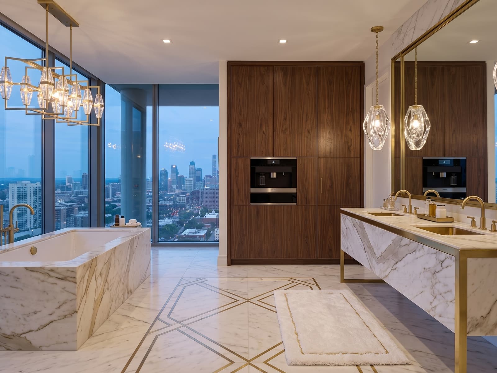 Sparkling marble bathroom