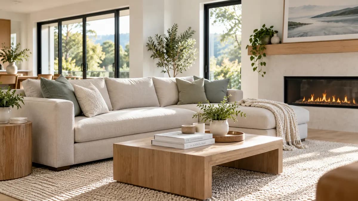 A bright, airy living room after a spring deep clean
