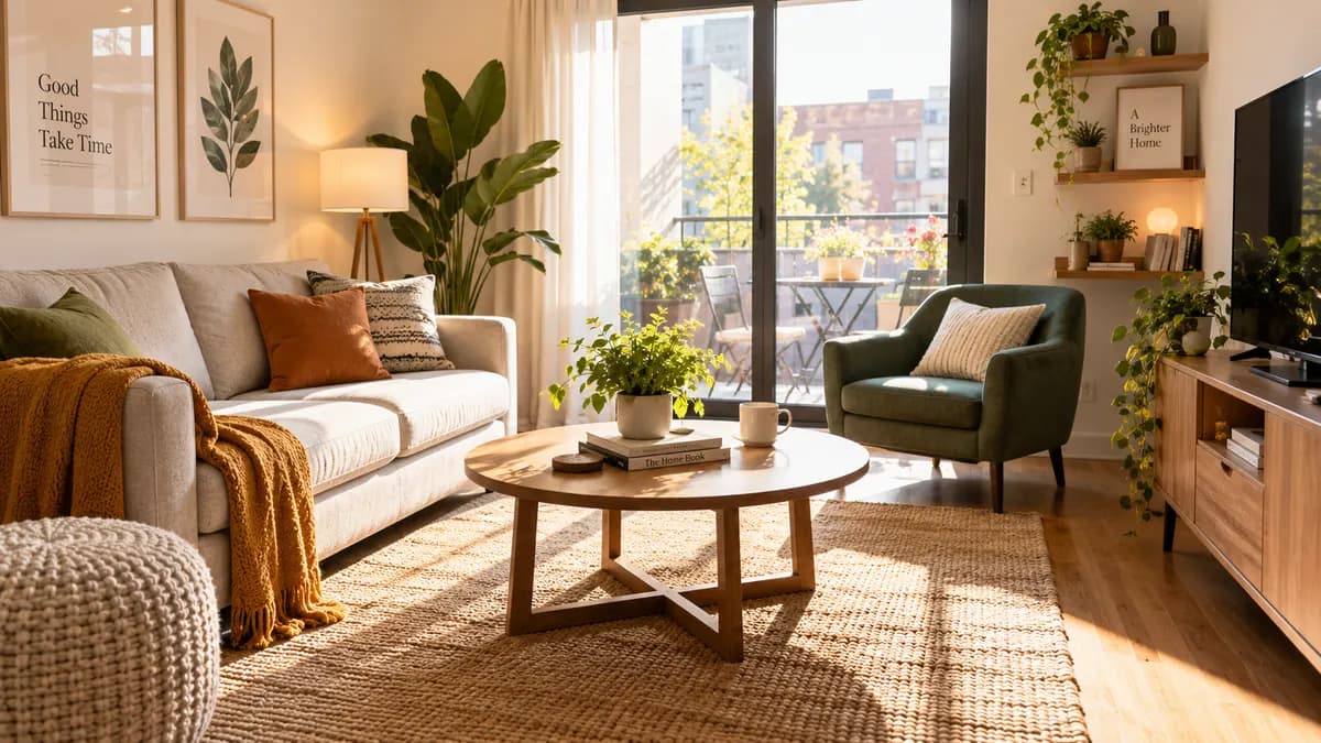 A cozy, freshly cleaned Metro Vancouver living room